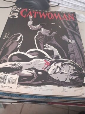 DC Catwoman Comic Cover — Black & Red